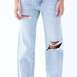 PacSun Light Blue Ripped 90’s Straight Leg Jean